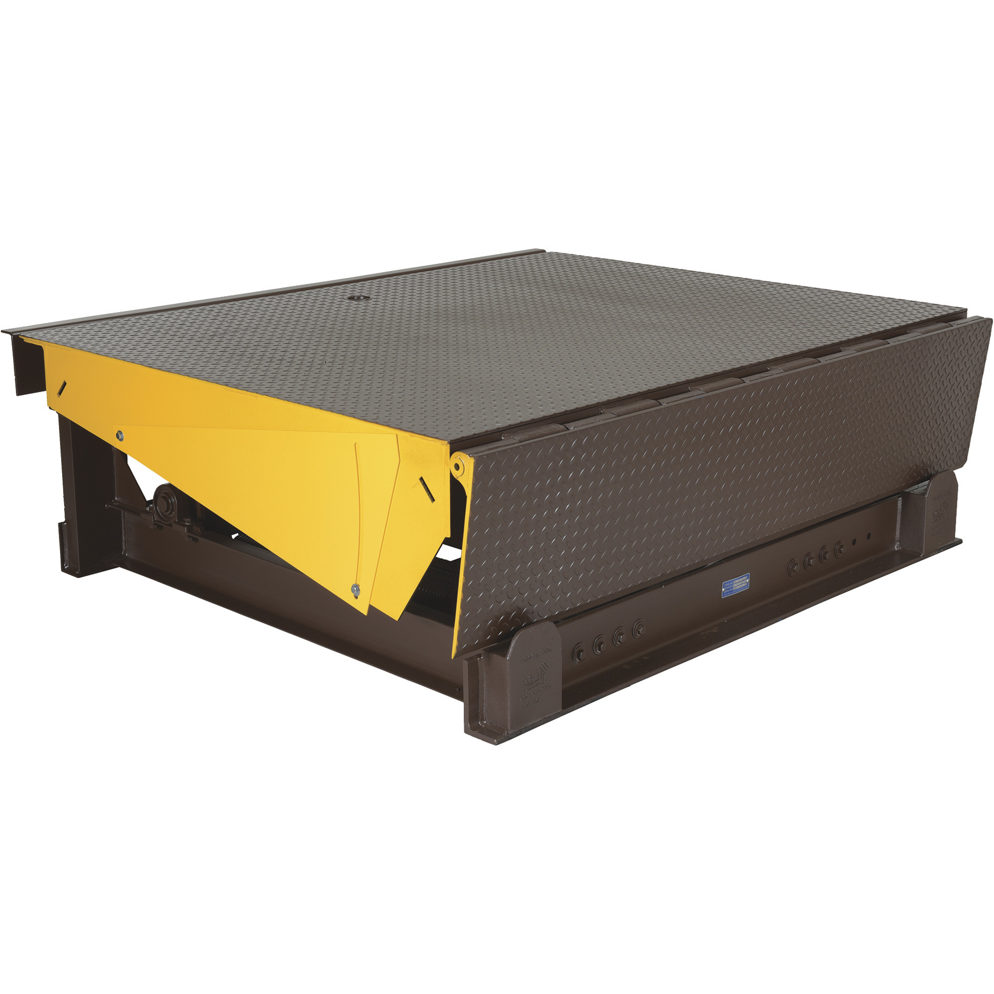Vestil Pull-Chain Mechanical Dock Leveler - 20,000-lb. Capacity, 6ft.4in.L x 6ft.W, Heavy-Duty Steel, Model# RR-66-20